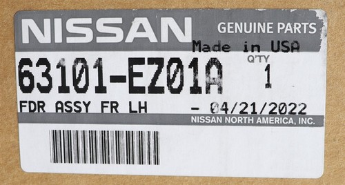 Nuevo panel de guardabarros delantero del lado del conductor OEM 63101EZ01A para Nissan Titan XD 2019-2023 - Imagen 2 de 4