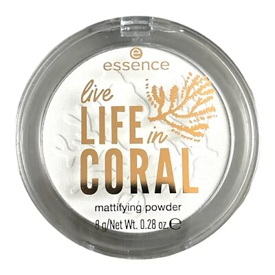 essence live LIFE in CORAL Mattifying Powder Kompaktpuder Fixierung Nr.01    8g - Bild 1 von 2