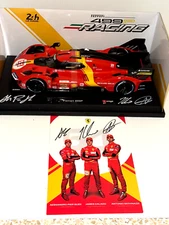 2023 LEMANS 24 HR WINNER #51, FERRARI 499P, DRIVERS SIGNED, BBURAGO , 1/18 SCALE
