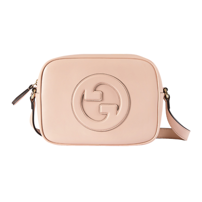 GUCCI Blondie Mini $2300 Light Pink Smooth Leather Shoulder Bag
