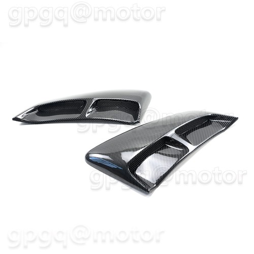 For Ford Mustang 15-23 Carbon Look Rear Fender Panel Side Body Flare Scoops Pair - Picture 2 of 8