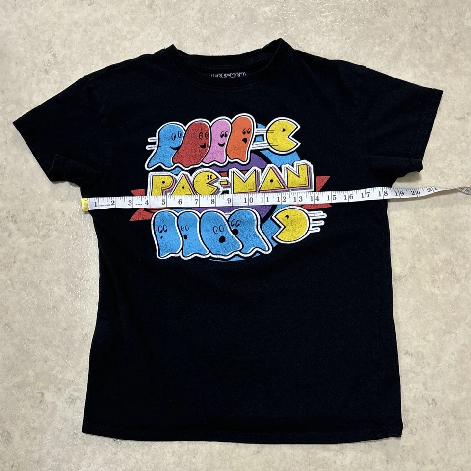 Camiseta gráfica Pac Man para hombre mujer adolescente 100 % algodón negra ✅ talla mediana Foto 2 de 4