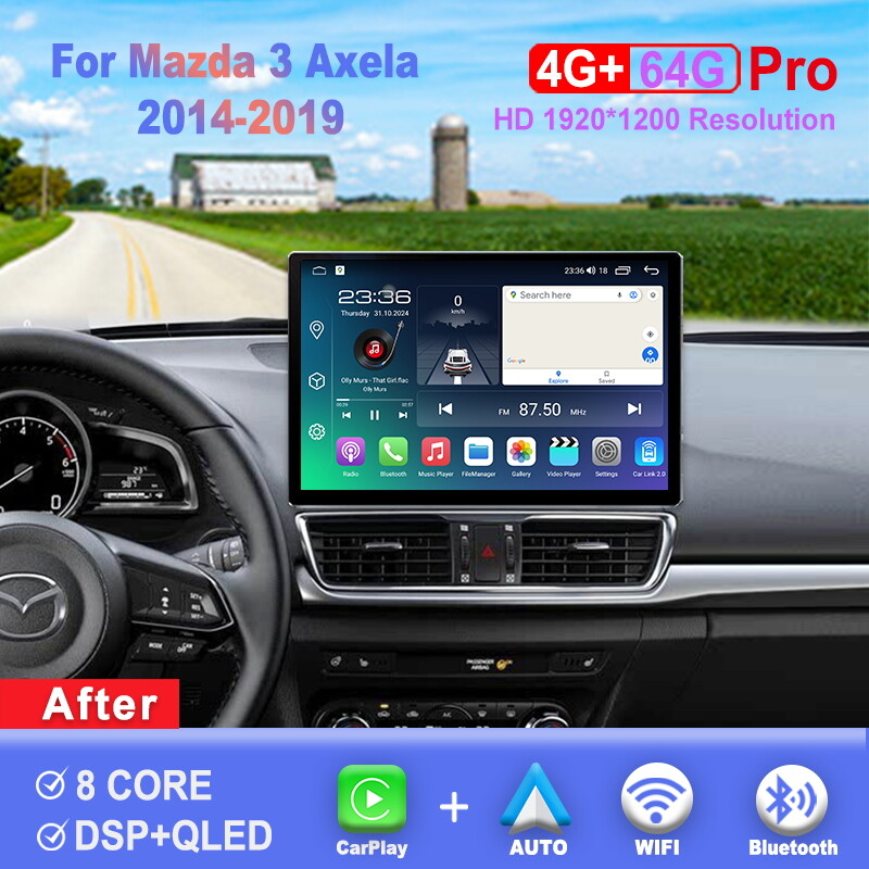 13.1 inch For Mazda 3 Axela 2014-2019 Car Radio Carplay Android