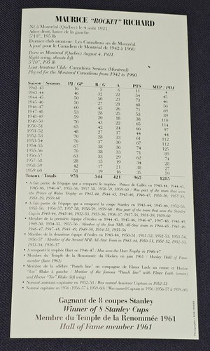 MAURICE ROCKET RICHARD - MONTREAL CANADIENS - MOLSON EXPORT - POSTCARDS LOT (25) - Picture 3 of 7