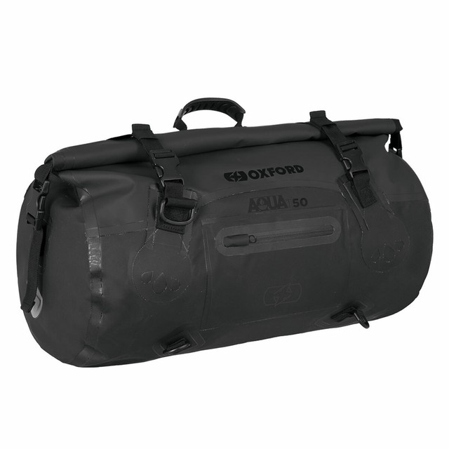 Oxford Aqua T-50 Moto Motorcycle Bike Roll Bag Black | eBay