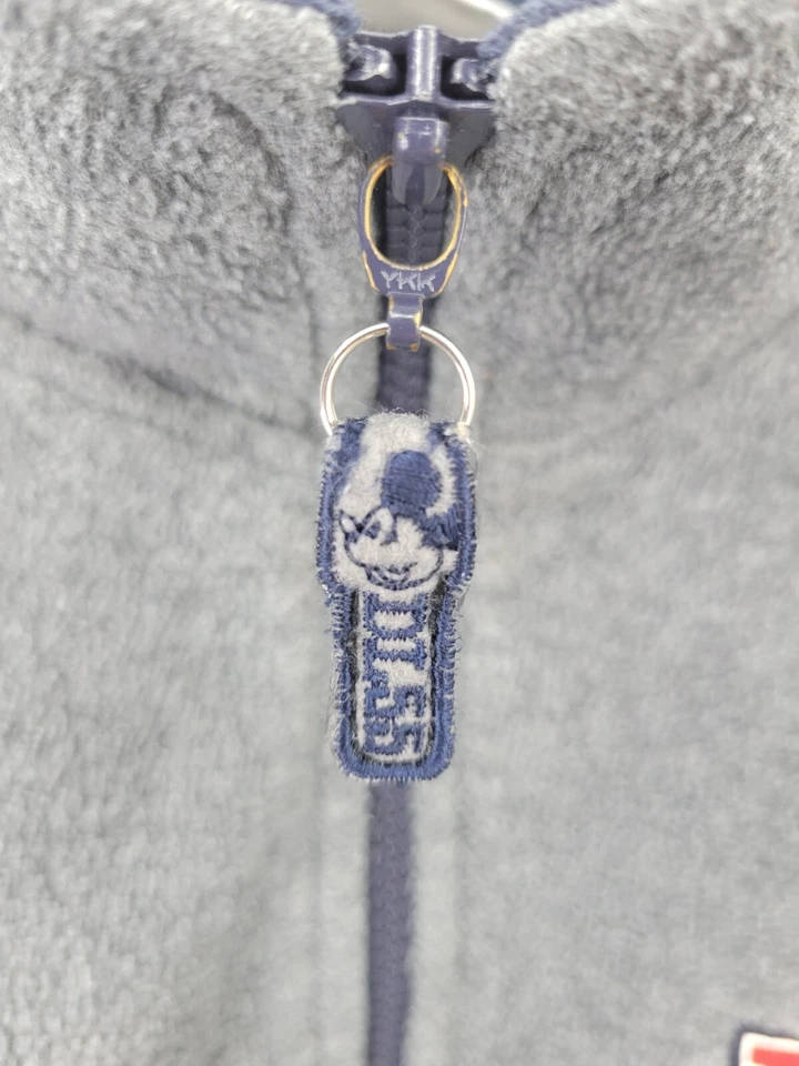 迪士尼乐园 55 米老鼠夹克男式大号灰色拼色羊毛复古 Y2K — 第 4/4 张图片