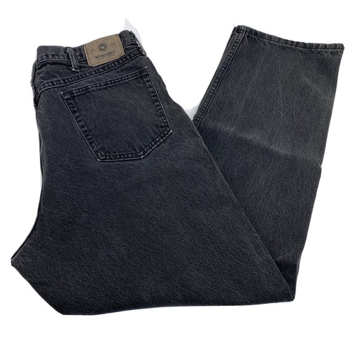 Wrangler Mens Black Jeans Relaxed Fit 