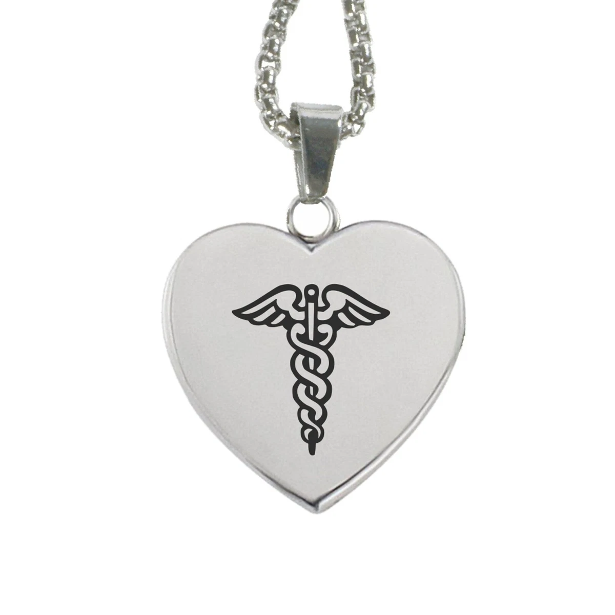 Medical Alert Necklace Ladies ID Type 1 2 Diabetes Allergy