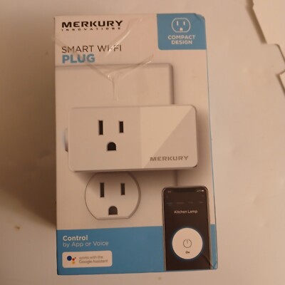 Merkury Innovations Wi-Fi Smart Plug (MI-WW105-199W) Compact Design Open Box