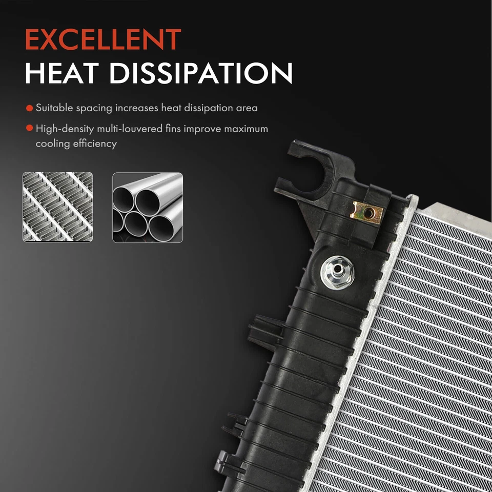 Radiador con Trans. Refrigerador para Nissan NV1500 2012-2018 NV2500 2012-2018 NV3500 Foto 4 de 4