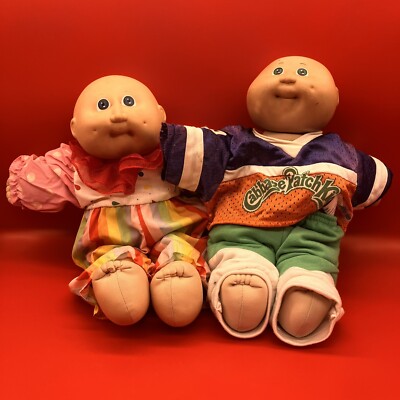 Two Vintage Cabbage Patch Dolls Used Condition READ