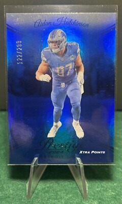 Aidan Hutchinson 2024 Prestige Blue Premium Xtra Points #101 /299 Color Match