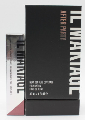 2 Pcs Full Size Il Makiage Foundation and Lip Service Power Play 575 Lip Glaze