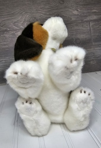 Peluche Beagle Miyoni Tots de Aurora suave blanco y marrón perro peluche cachorro 8" - Imagen 6 de 10