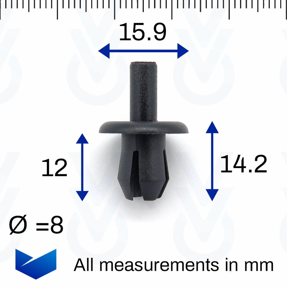 10x VVO® grapas para faldones laterales para algunos Opel Signum, Vectra - Imagen 2 de 4