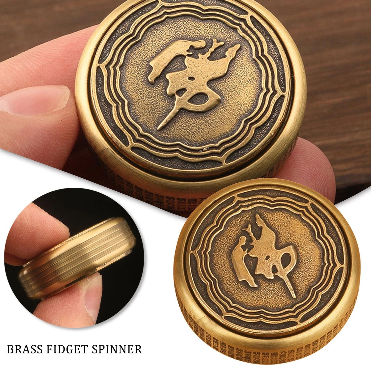 Zen Buddha Zappern Spinner Edc Retro Brass Hand Spinnertasche Dekompression A4I4