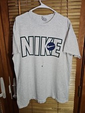 True Vintage 90s Nike Single Stitch Made In USA Tee T Shirt 2XL XXL Heather Gray