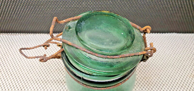 ANCIEN BOCAL EN verre vert L'IDEALE 1 L EUR 6,00 - FR