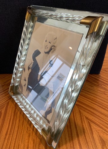 1930's - 1940'S HOLLYWOOD REGENCY GLASS PHOTO FRAME WITH SIGNED DIXIE LEE PHOTO - Picture 5 of 20