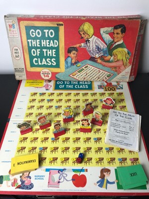 Vintage 1967 Milton Bradley GO TO THE HEAD OF THE CLASS Board Game Series 14 | eBay