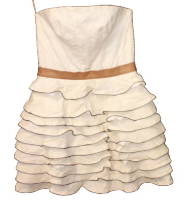Manning Cartell Size 8 Cream Waxed Linen Strapless Zipper Teeth Trim Mini  Dress | eBay UK