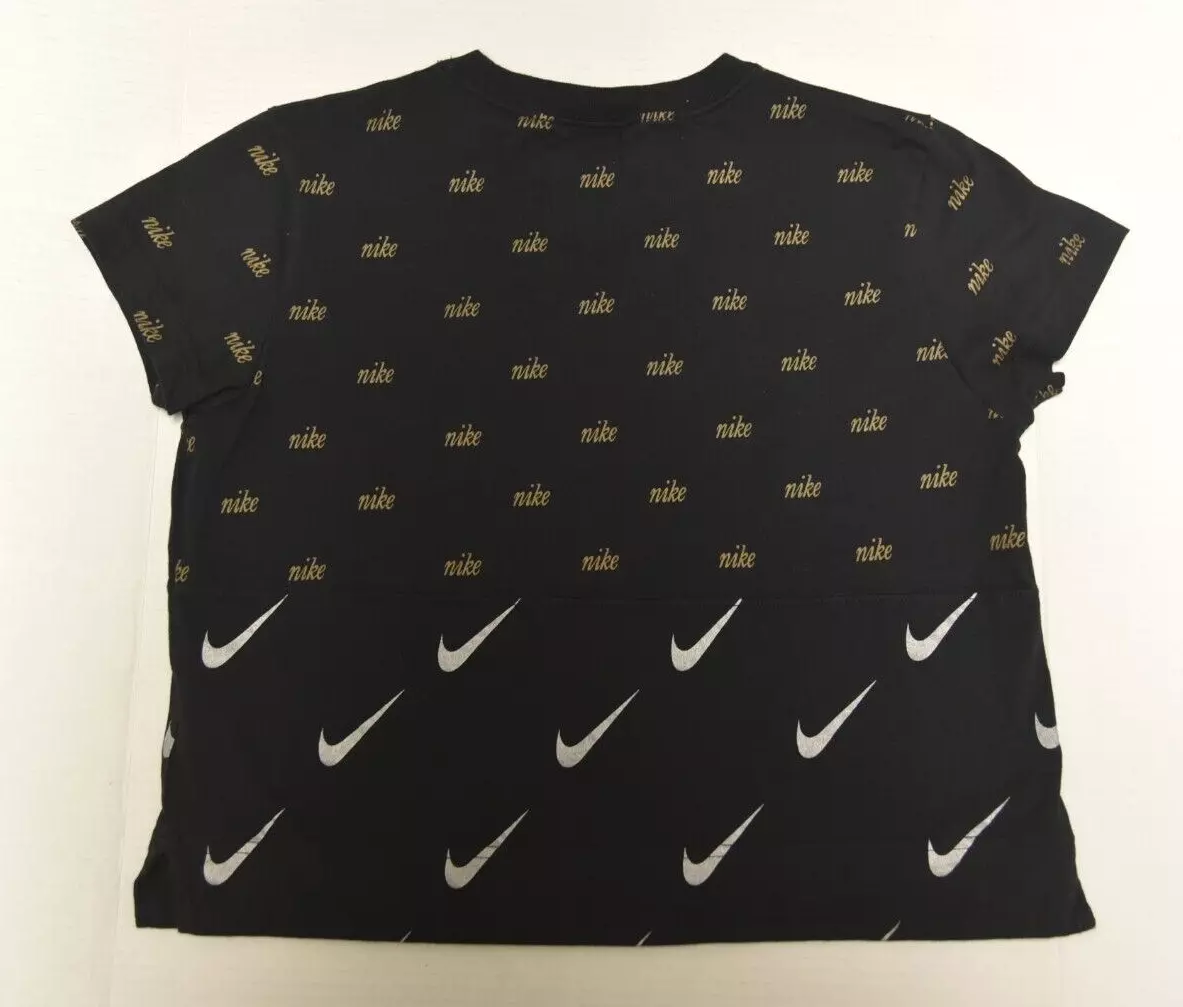 Womens black and gold nike shirt cheap