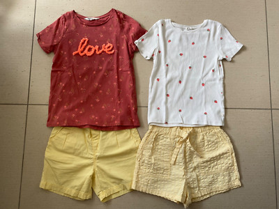 2 Mädchen Sets H&M Coolclub Shorts Shirts Gr. 134/140 * TOP!