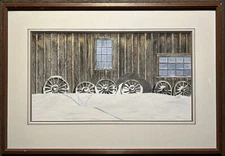 Conrad Mieschke (Canadian) - Signed Watercolour - Wagonwheels (1974)