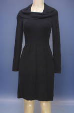 Relativity Women's Ribbed Sweater Dress Long Sleeve Black Size S
