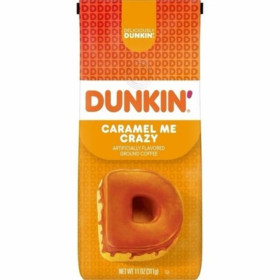 Dunkin  Caramel Me Crazy Ground Coffee, 11 oz