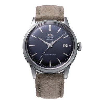 ORIENT RA-AC0M12L Herrenuhr Automatik Stahlband Leder blaues Zifferblatt
