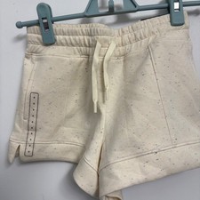 DSG Kids Sport Fleece Mid-Rise Shorts Cream Rainbow Speckled Size S 8-9 NEW