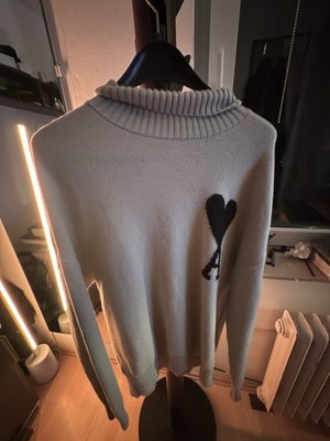 Ami Paris Pullover mit Hohem Kragen Ami de Coeur Gr. L