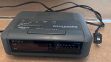 Sony Dream Machine AM FM Alarm LED Vintage Clock Radio Model ICF-C240 Tested