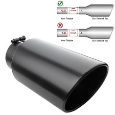 1pc2pc Powder-coated Stainless Steel Exhaust Tip 5 Inlet -7 Outlet - 15 Long