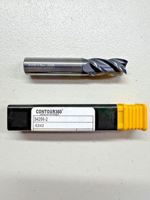 CONTOUR 360 .6242 4 FLUTE END MILL w/ .030 CORNER RADIUS (34256-2)