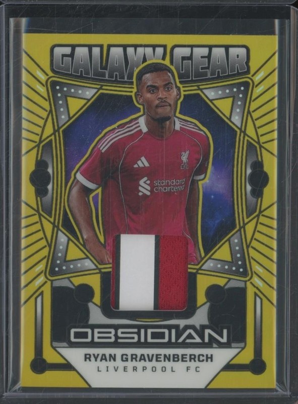 2025-26 Panini Obsidian RYAN GRAVENBERCH Patch Galaxy Gear Gold Etch /10 JA365