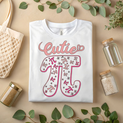 Cutie Pi Math T-Shirt Funny Pi Day Graphic Tee Nerd Geek Teacher Unisex A66