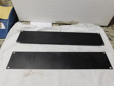 2 Pack Lot, Two Space 2U 19" Blank Network Rack Mount Server Panel Filler Spacer