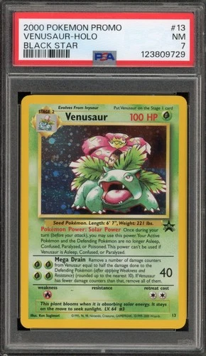 Pokemon Venusaur Game Boy Magazine Black Star Holo Promo #13 PSA 7