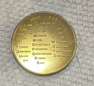 Training Coin for Morse Code Learners Suitable for Radio Hobbyists and Students