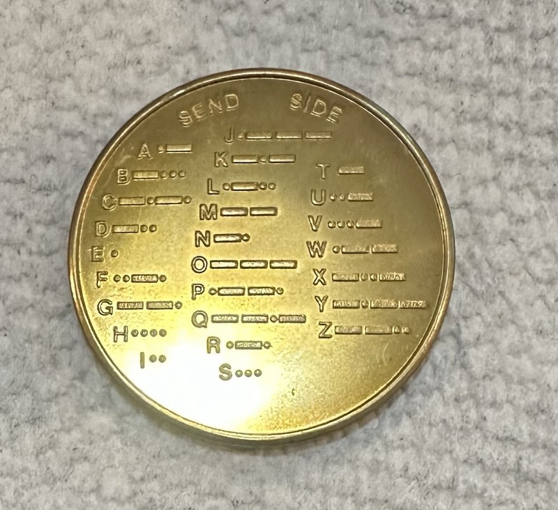 Training Coin for Morse Code Learners Suitable for Radio Hobbyists and Students