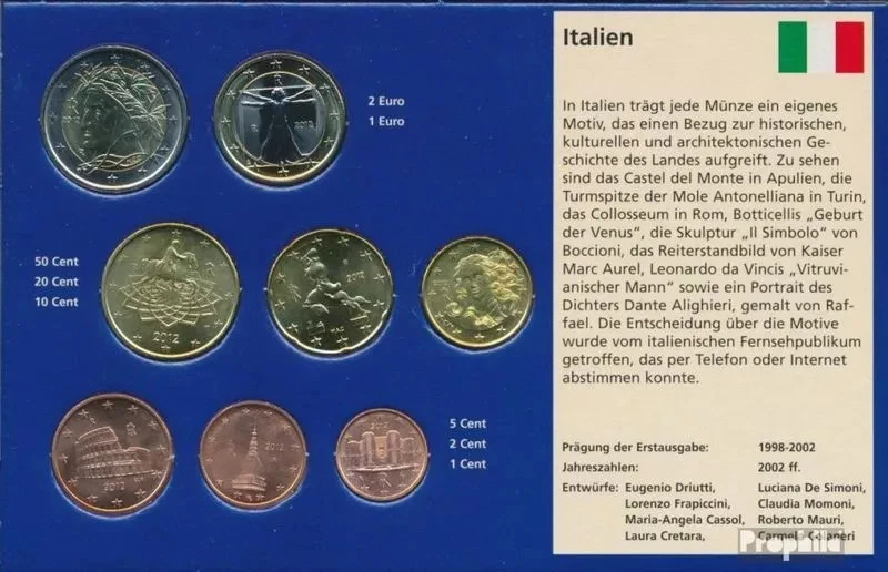 Série Italie 2012 de 1 ct à 2 Euros Neuve sous Euro Set - Photo 1/1