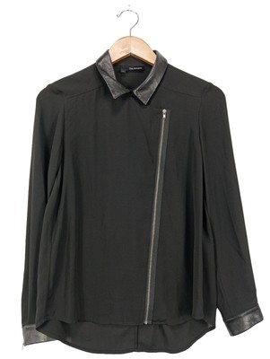 THE KOOPLES Wickel-Bluse Damen Bluse Gr. DE 36 schwarz Casual-Look