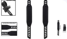 Silicone Bicycle Helmet Strap Headphone Mount/Holder, Adjustable, Black Pair 