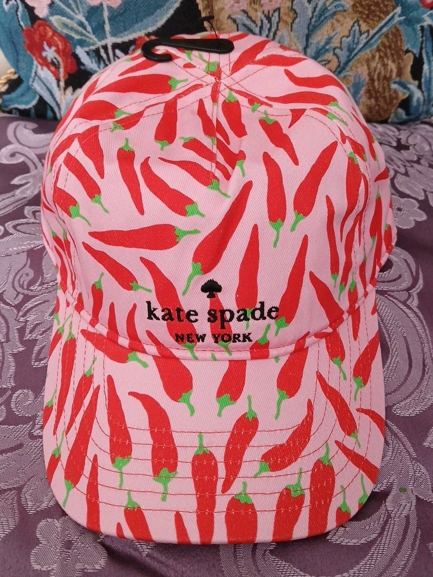New KATE SPADE Ladies Pink HOT PEPPERS Logo Detail Cotton  display picture 3