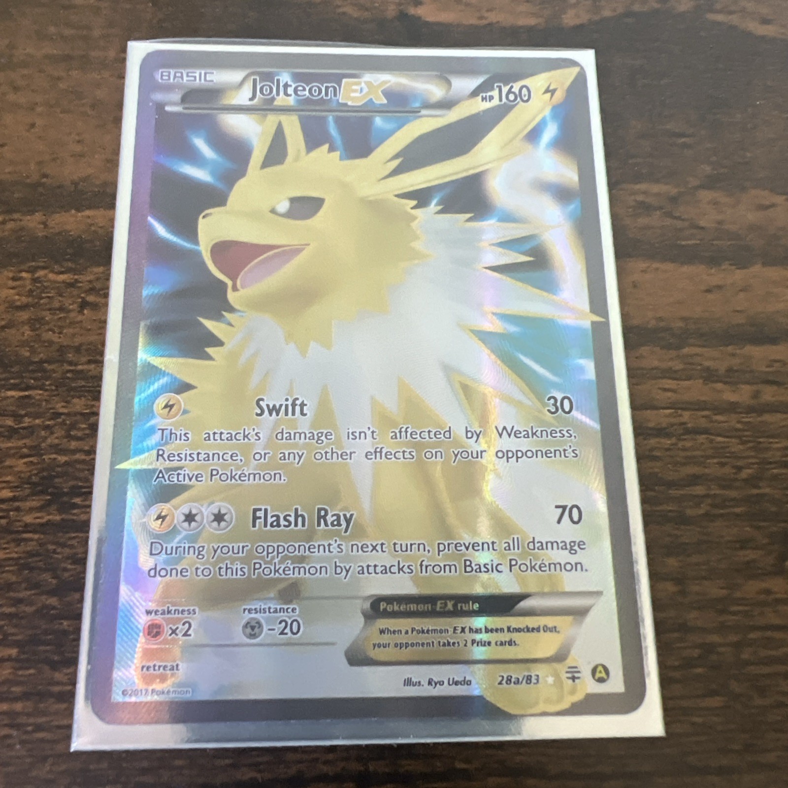Jolteon EX 28a/83 Generations Ultra Rare  Full Art Holo Pokemon Card