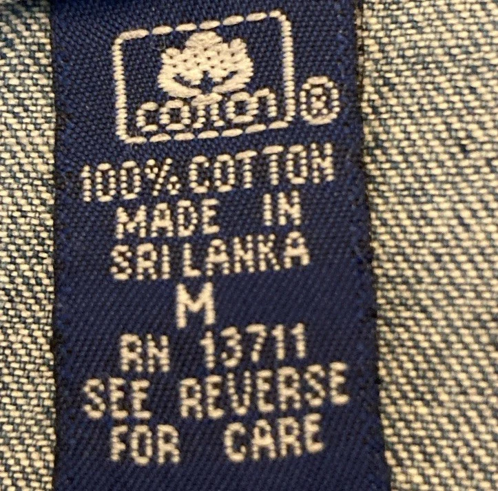 Karen Scott Women's Blue Denim Dress Size M 19x35 Cotton Buttons in Front - Image 4 of 4