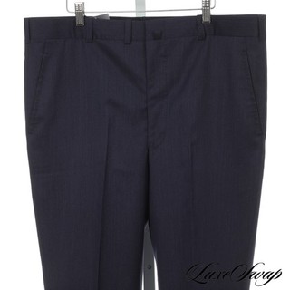 #1 MENSWEAR LNWOT Paolo Martorano Bespoke Scabal S110 Ink Blue Gabardine Pants