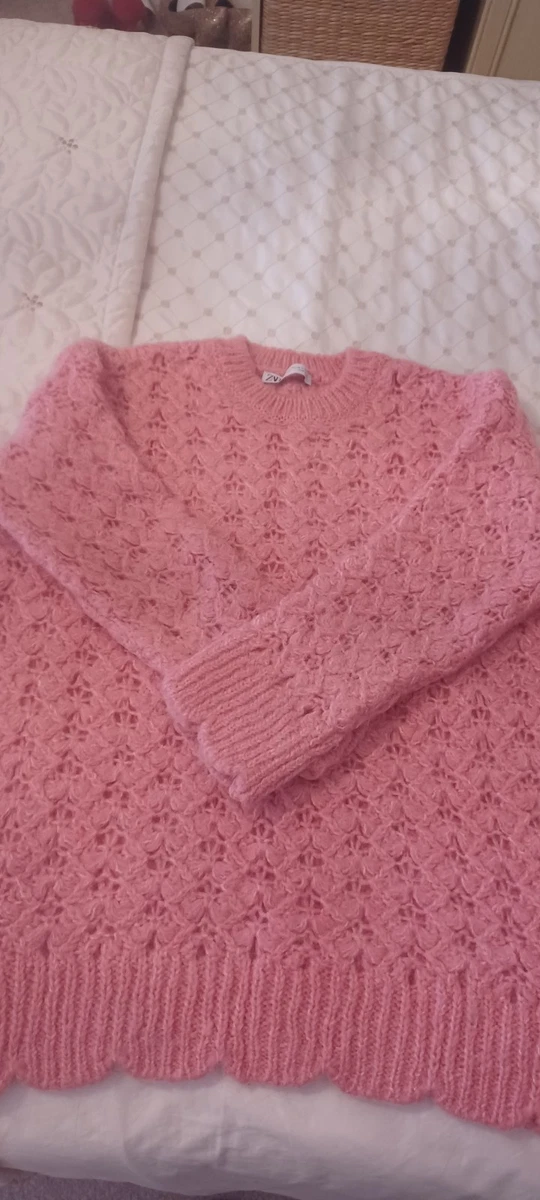 zara pink oversize jumper